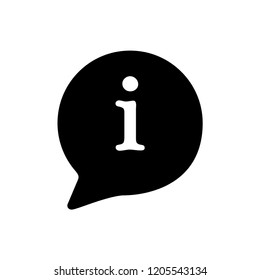 Information Sign Icon Vector on Glyph Style White Background.