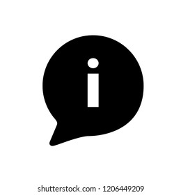 Information Sign Icon Vector on Glyph Style White Background. EPS 10.