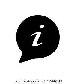 Information Sign Icon Vector on Glyph Style White Background. EPS 10.
