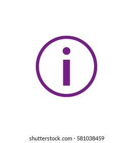 information sign icon. Violet icon