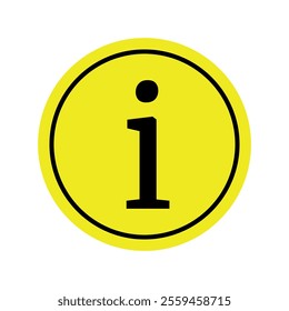  Information sign icon, yellow circle information symbol