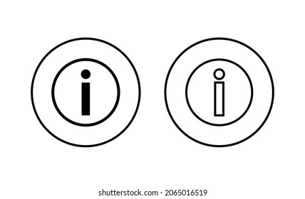 Information sign icons set. about us sign and symbol. question mark icon