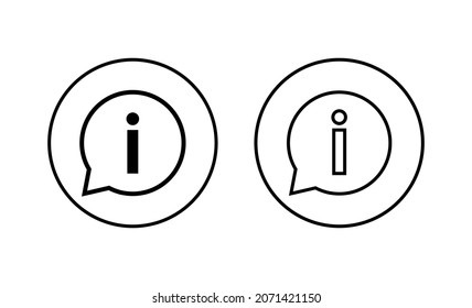 Iconos de signo de información establecidos. sobre nosotros firmar y símbolo. icono de signo de interrogación
