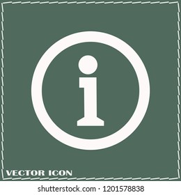 Information sign icon,vector. Flat design.