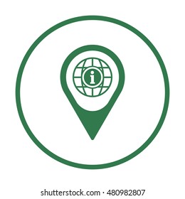 Information  sign icon,vector. Flat design.