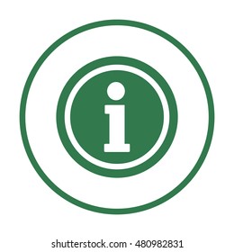 Information sign icon,vector. Flat design.