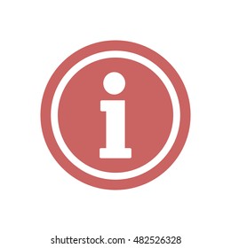 Information sign icon,vector. Flat design.