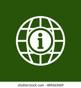 Information  sign icon,vector. Flat design.