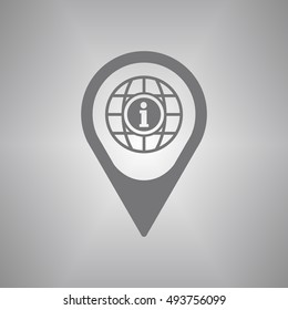 Information  sign icon,vector. Flat design.
