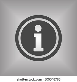 Information sign icon,vector. Flat design.