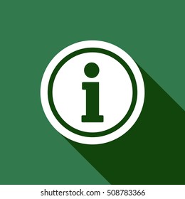 Information sign icon,vector. Flat design.