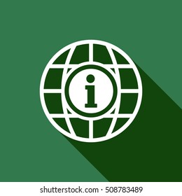 Information  sign icon,vector. Flat design.