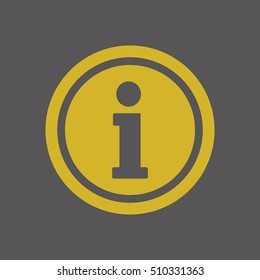 Information sign icon,vector. Flat design.