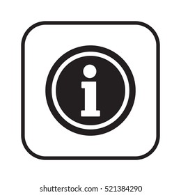 Information sign icon,vector. Flat design.