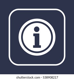 Information sign icon,vector. Flat design.