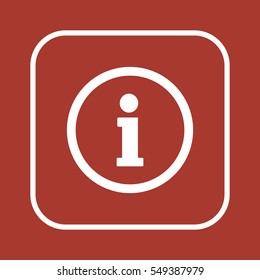 Information  sign icon,vector. Flat design.