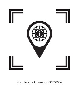 Information  sign icon,vector. Flat design.