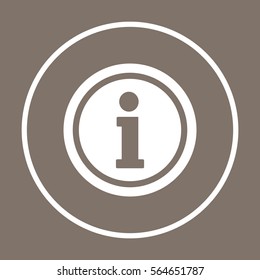 Information sign icon,vector. Flat design.