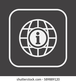 Information  sign icon,vector. Flat design.