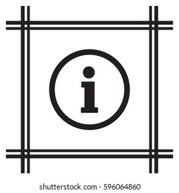 Information  sign icon,vector. Flat design.
