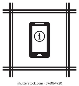 Information  sign icon,vector. Flat design.