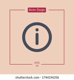 information sign. Info icon. Vector illustration EPS 10.