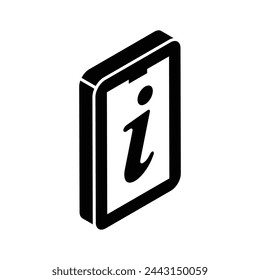 Informationsschild im mobilen Bildschirm, das das Design des mobilen Informationsvektors zeigt