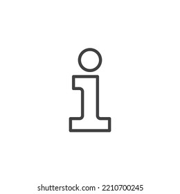Information sign line icon. linear style sign for mobile concept and web design. Info outline vector icon. Symbol, logo illustration. Vector graphics