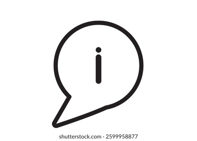 Information Sign Line Icon, Outline Vector Symbol Illustration. Pixel Perfect, Editable Stroke.