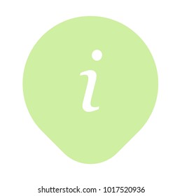 Information sign for map on green background - vector