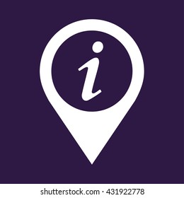 Information sign in map pointer symbol . Vector illustration