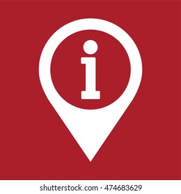 Information sign in map pointer symbol . Vector illustration