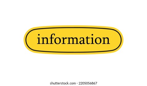 information sign on white background