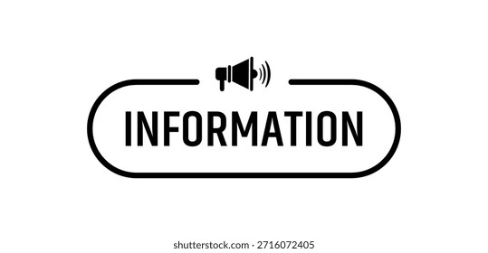 information sign on white background