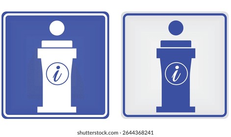 Sinal de informação post. ilustração vetorial