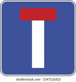 INFORMATION Sign - Road Information Symbol. Dead end road