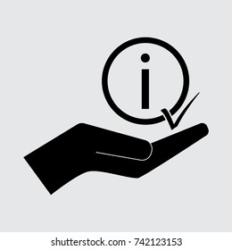 Information sign, support vector icon