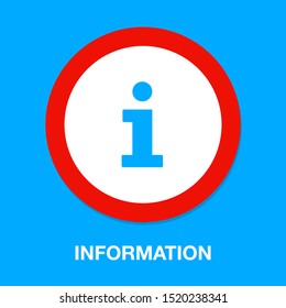 Símbolo de signo de información, icono de información aislado