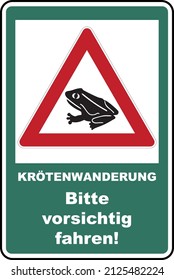 Hinweisschild für Toulationssignal grün