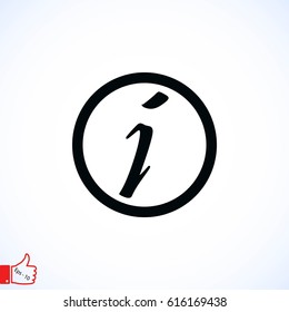 Information sign vector icon, flat design best vector icon