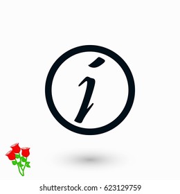 Information sign vector icon, flat design best vector icon