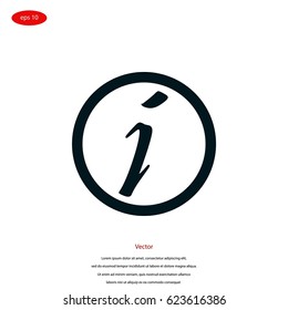 Information sign vector icon, flat design best vector icon