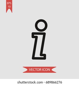 Information sign vector icon, illustration symbol
