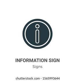 Information sign vector icon on white background. Flat vector information sign icon symbol sign from modern signs collection for mobile concept and web apps design.