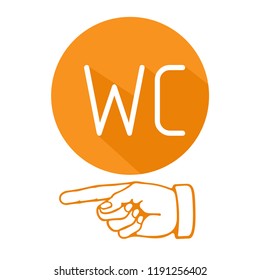 Information sign. Vector icon for WC.