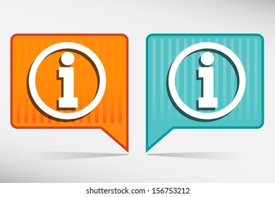 Information sign - yellow and blue pointer
