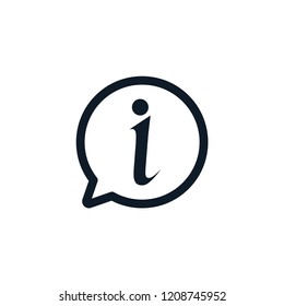Information sign,bubble ,icon vector logo 