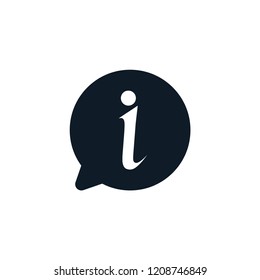 Information sign,bubble ,icon vector logo 