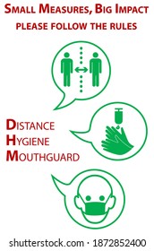 Information signs for protection against Covid-19. vector