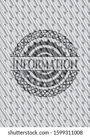 Information silver badge. Scales pattern. Vector Illustration. Detailed.